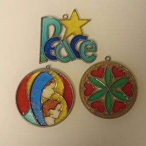 Vintage Christmas Suncatchers or Ornaments